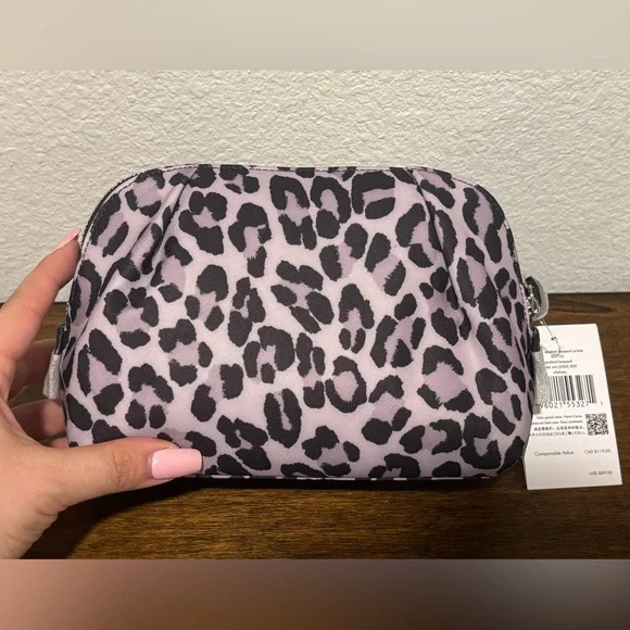 Kate Spade Lavender and Black Leopard Cosmetic Bag - Picture 8 of 10